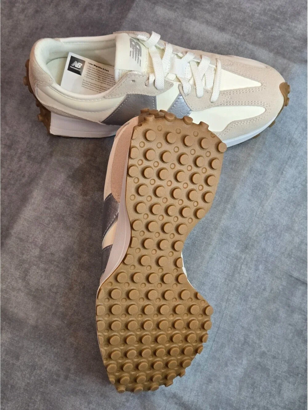 New Balance 327 Donna Angora - Beige / Grey (W327240) Women's 7 BRAND NEW IN BOX
